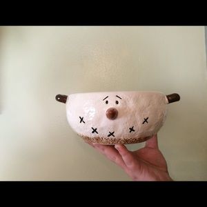Holiday snowman bowl